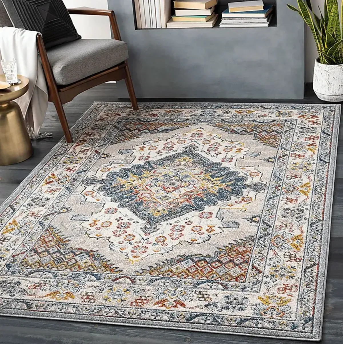 Anilya I Dark Blue 5'2 x 7' Rug