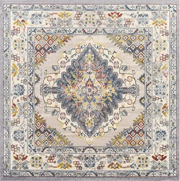 Anilya I Dark Blue 6'7 x 6'7 Round Rug
