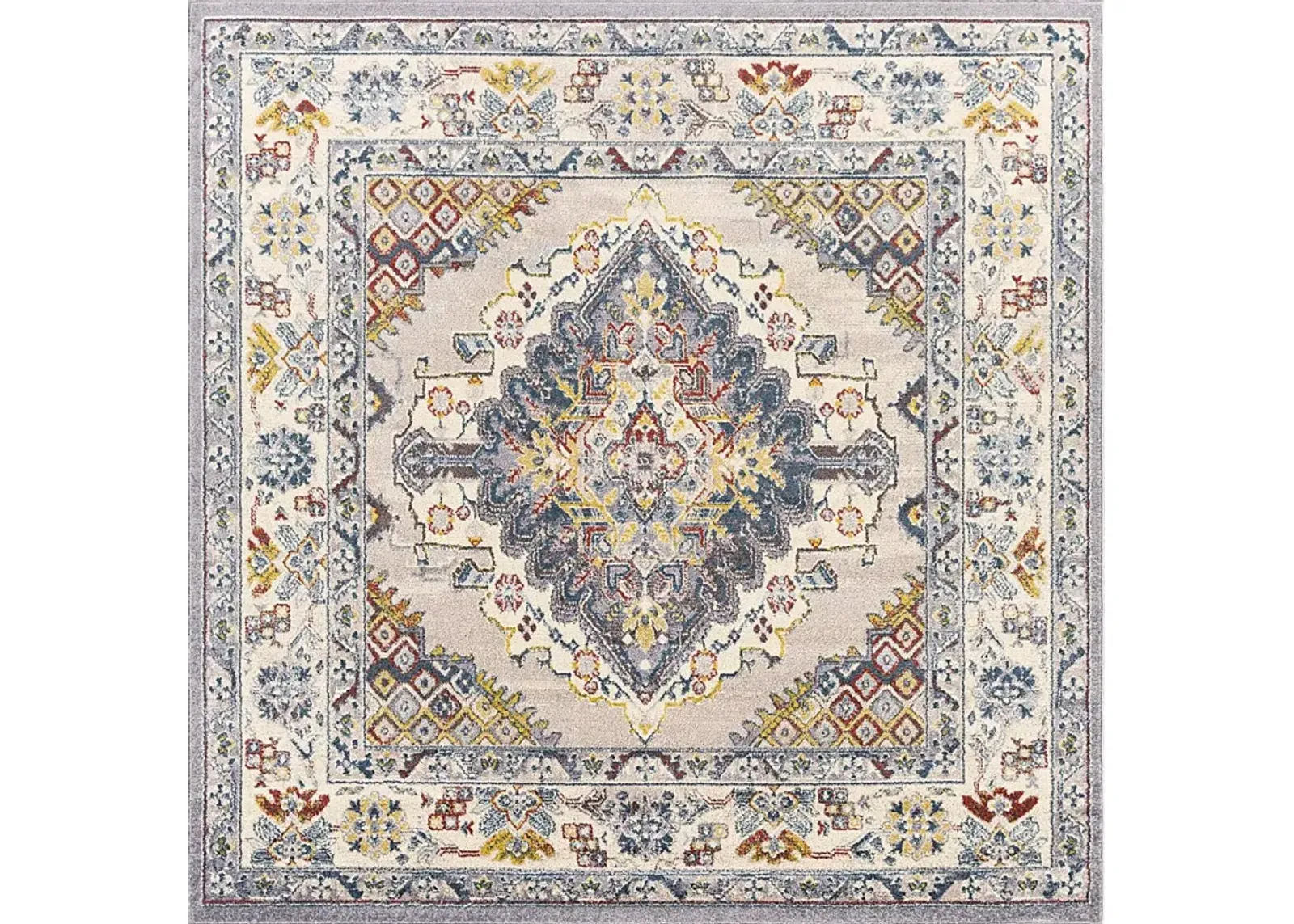 Anilya I Dark Blue 6'7 x 6'7 Round Rug