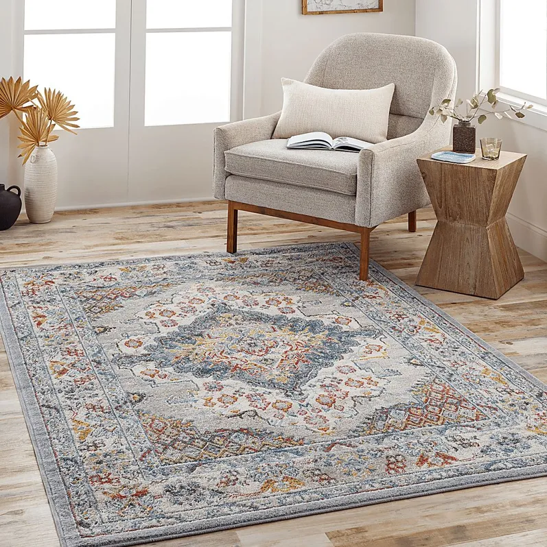 Anilya I Dark Blue 7'10 x 7'10 Square Rug