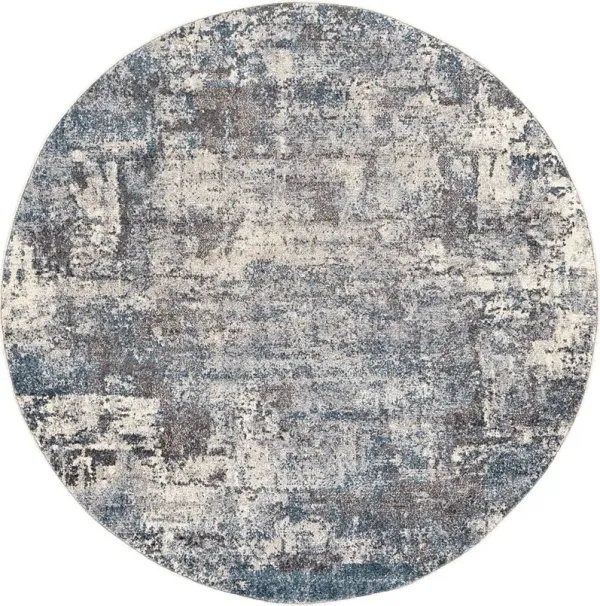 Anilya IV Dark Blue 5'3 Round Rug