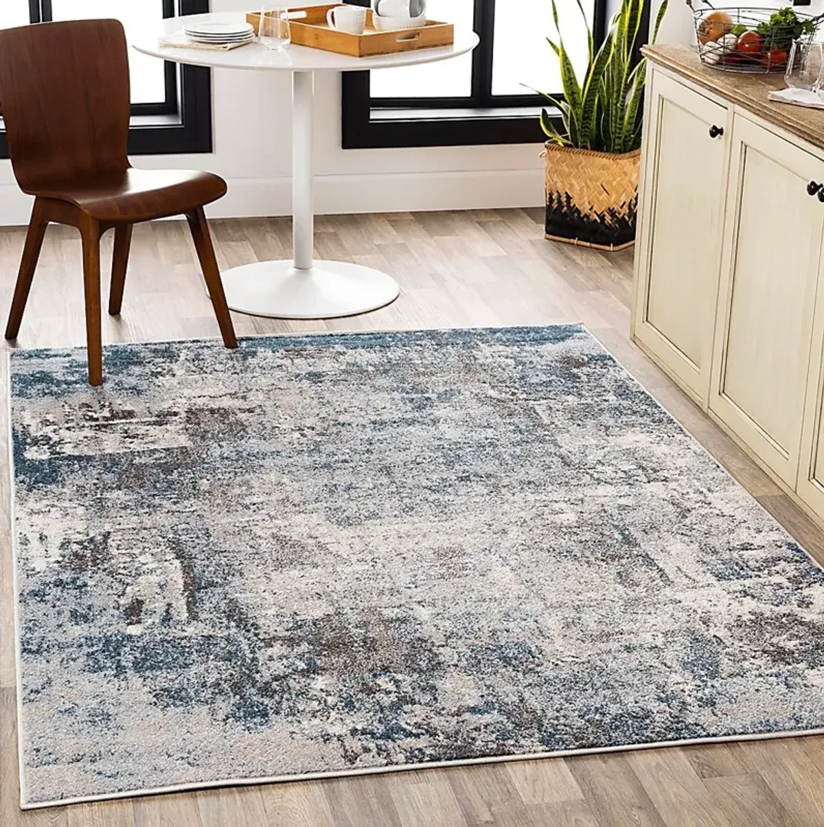 Anilya IV Dark Blue 6'7 Square Rug