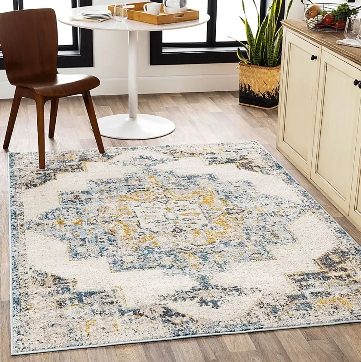 Aloria I Beige 6'7 Square Rug