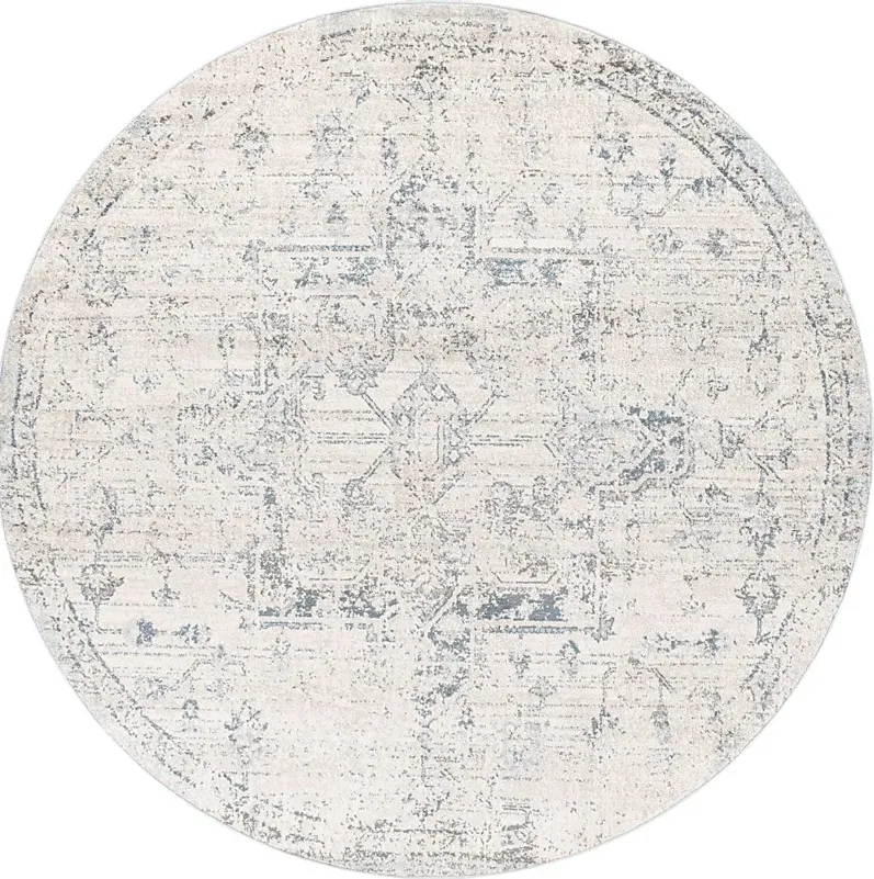 Aloria II Cream 7'10 Round Rug