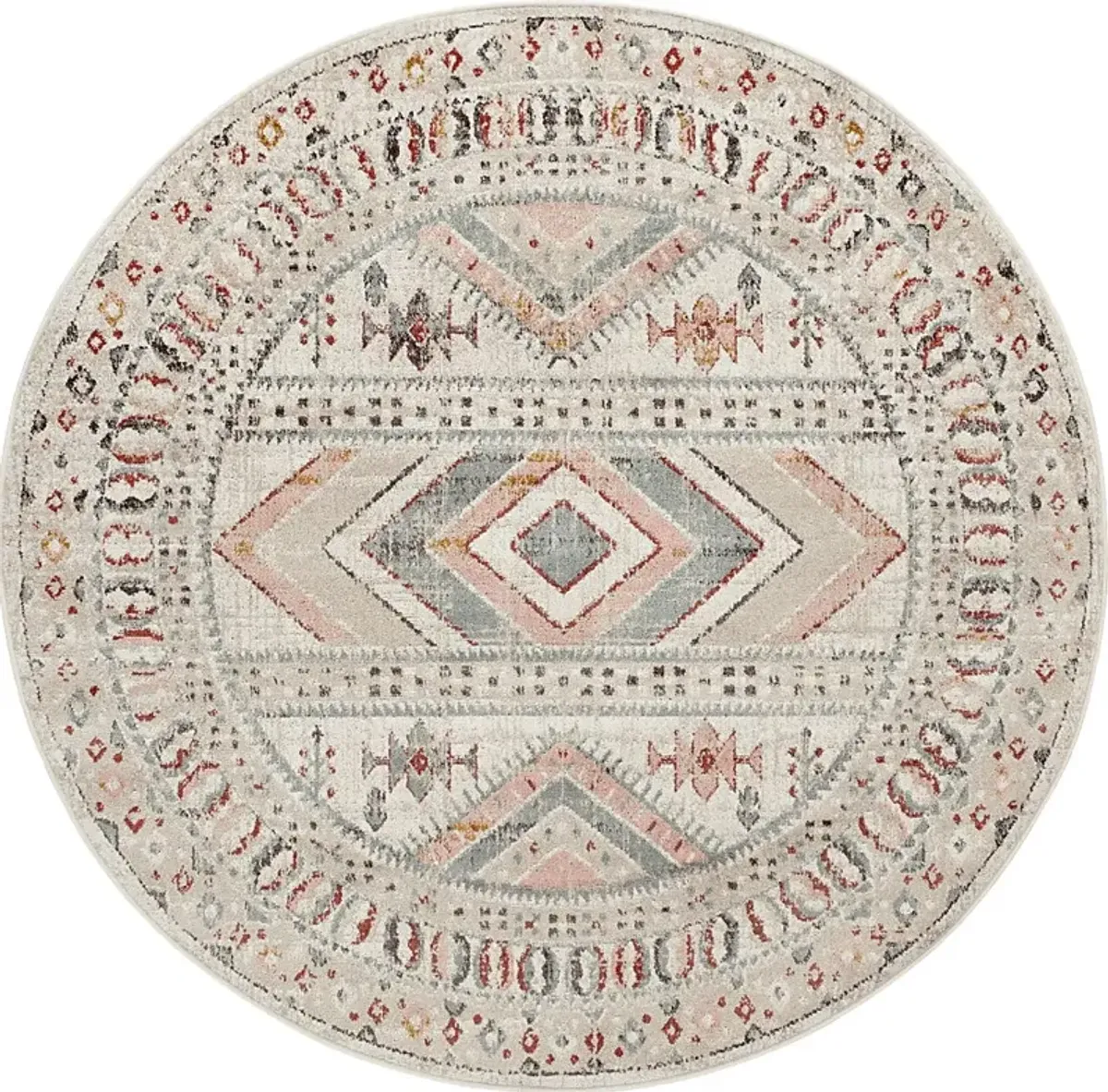 Aloria IV Beige 5'3 Round Rug