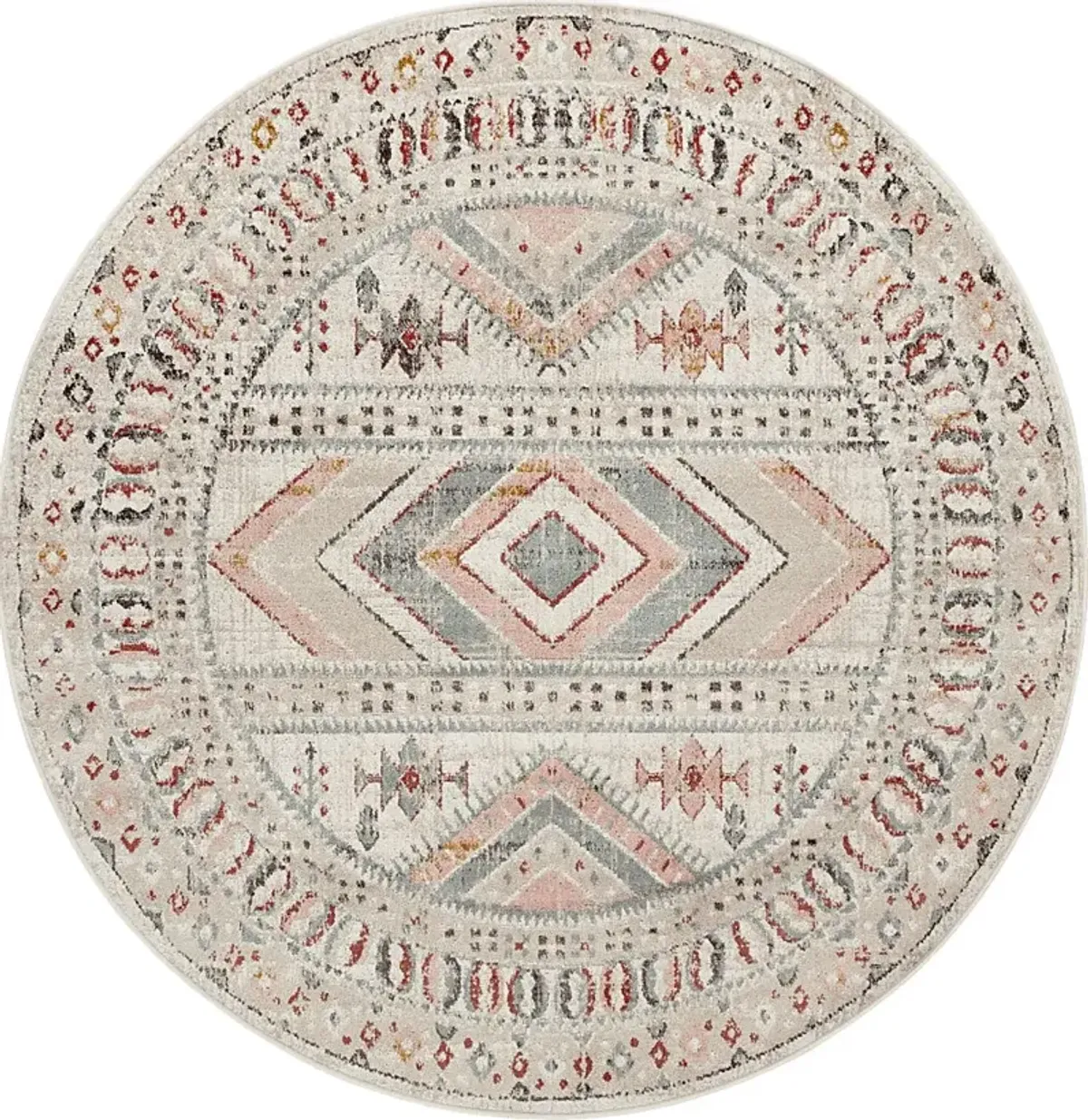 Aloria IV Beige 6'7 Round Rug