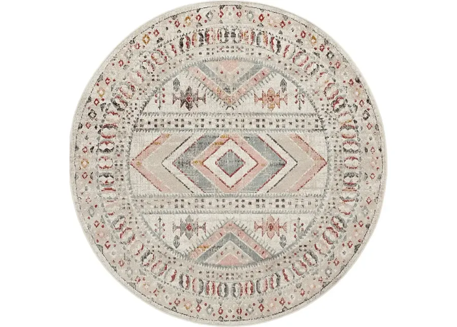 Aloria IV Beige 7'10 Round Rug