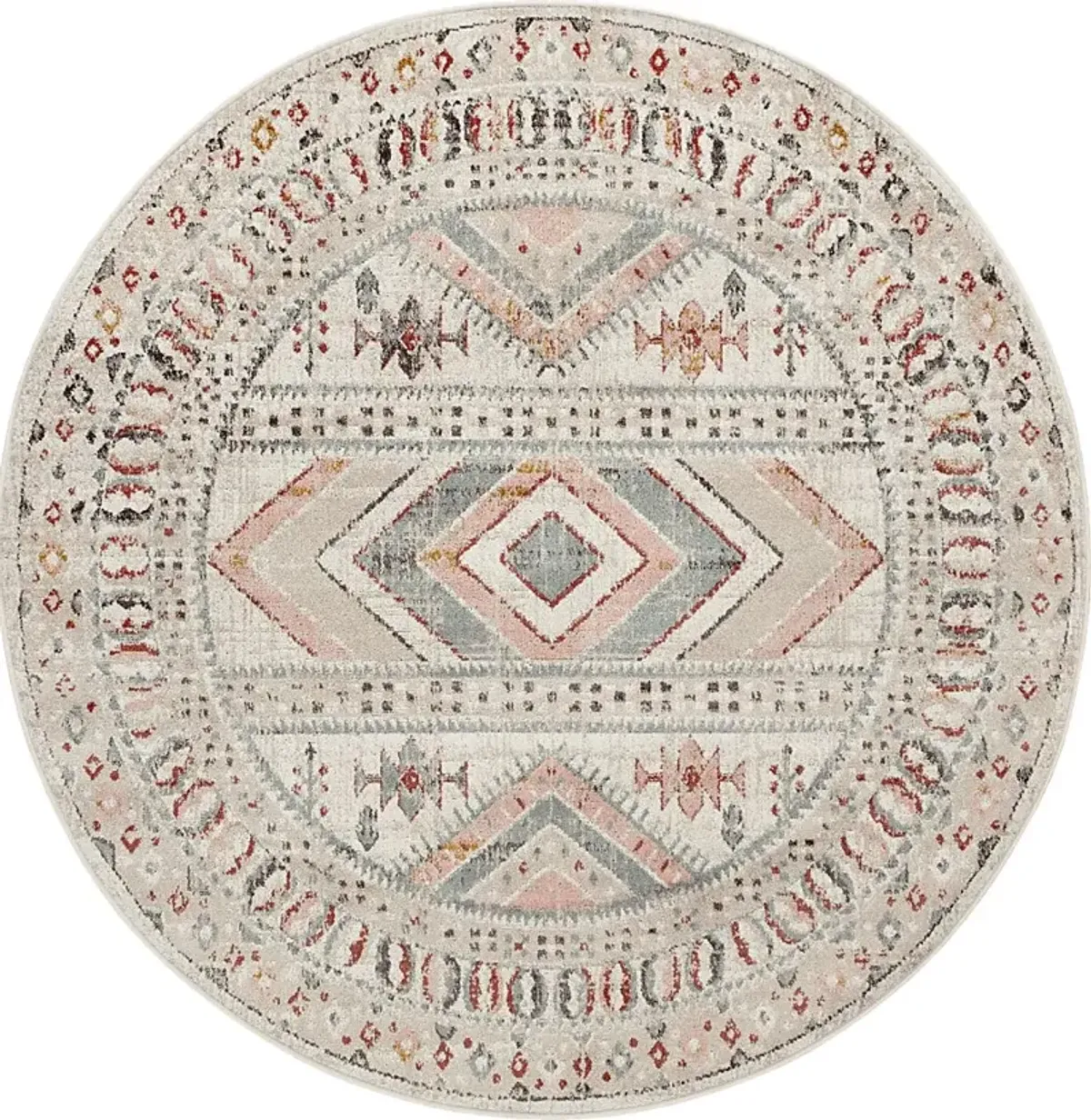 Aloria IV Beige 7'10 Round Rug