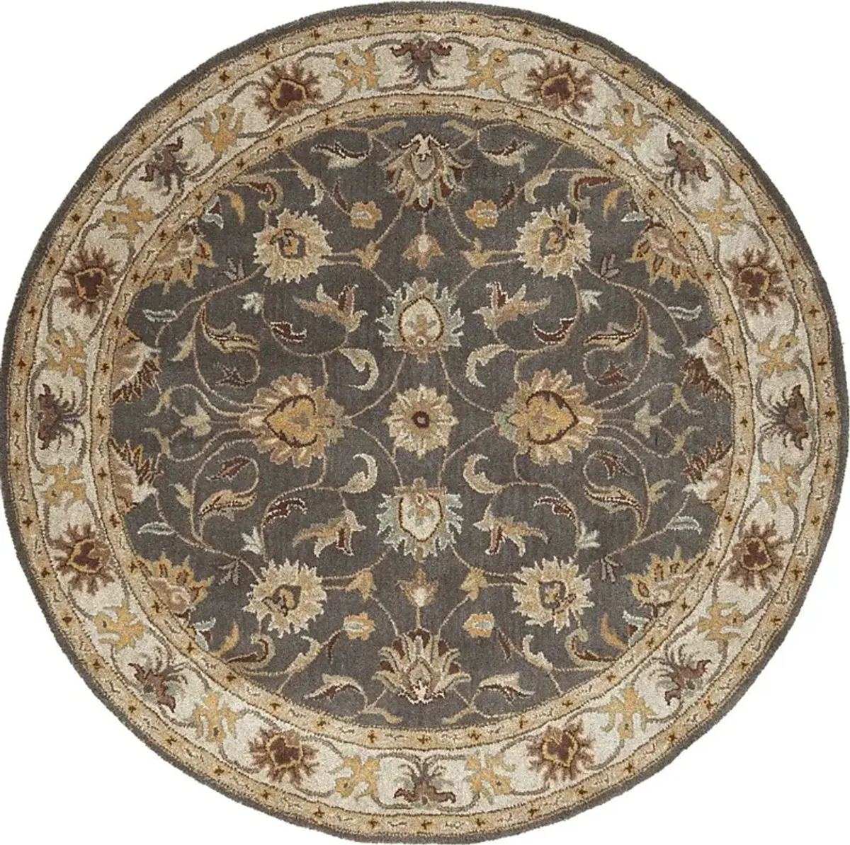 Belinera Brown 4' Round Rug