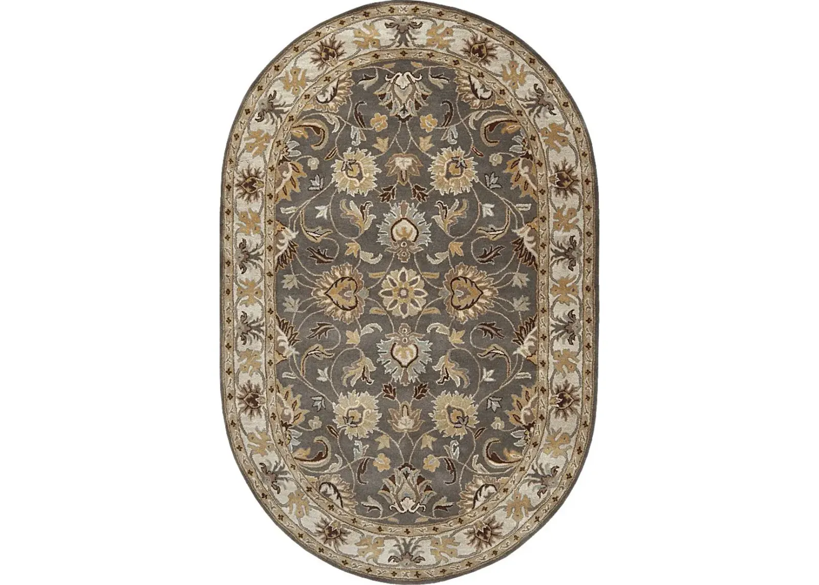 Belinera Brown 6' x 9' Oval Rug