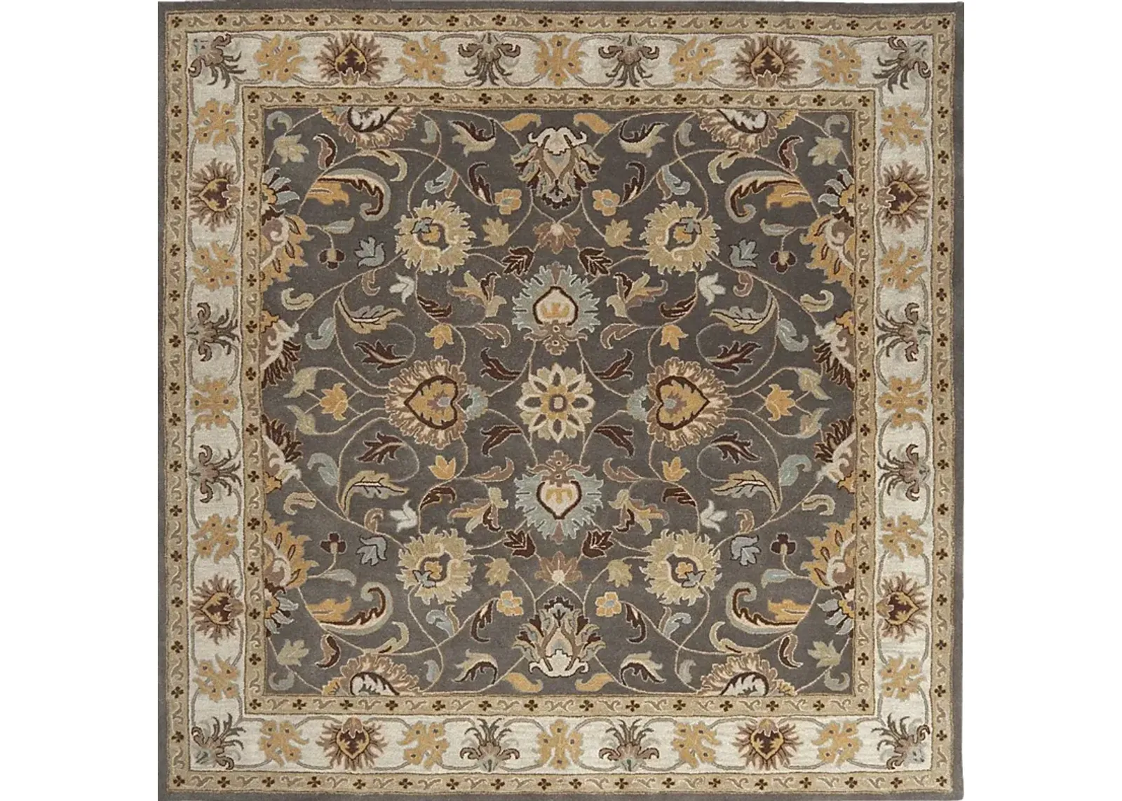 Belinera Brown 6' Square Rug