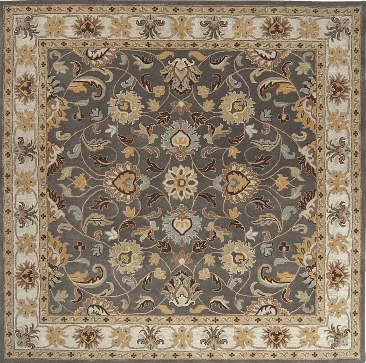 Belinera Brown 6' Square Rug