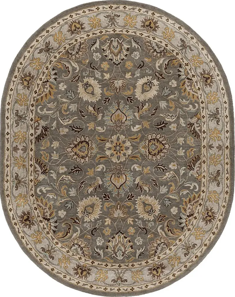 Belinera Brown 8' x 10' Oval Rug