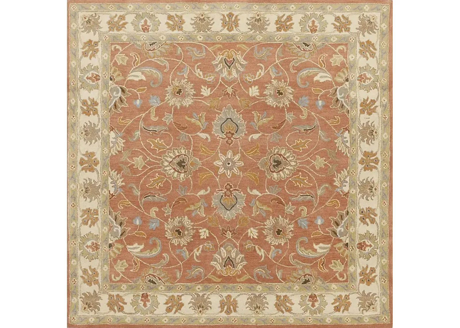 Belinera Orange 4' Square Rug