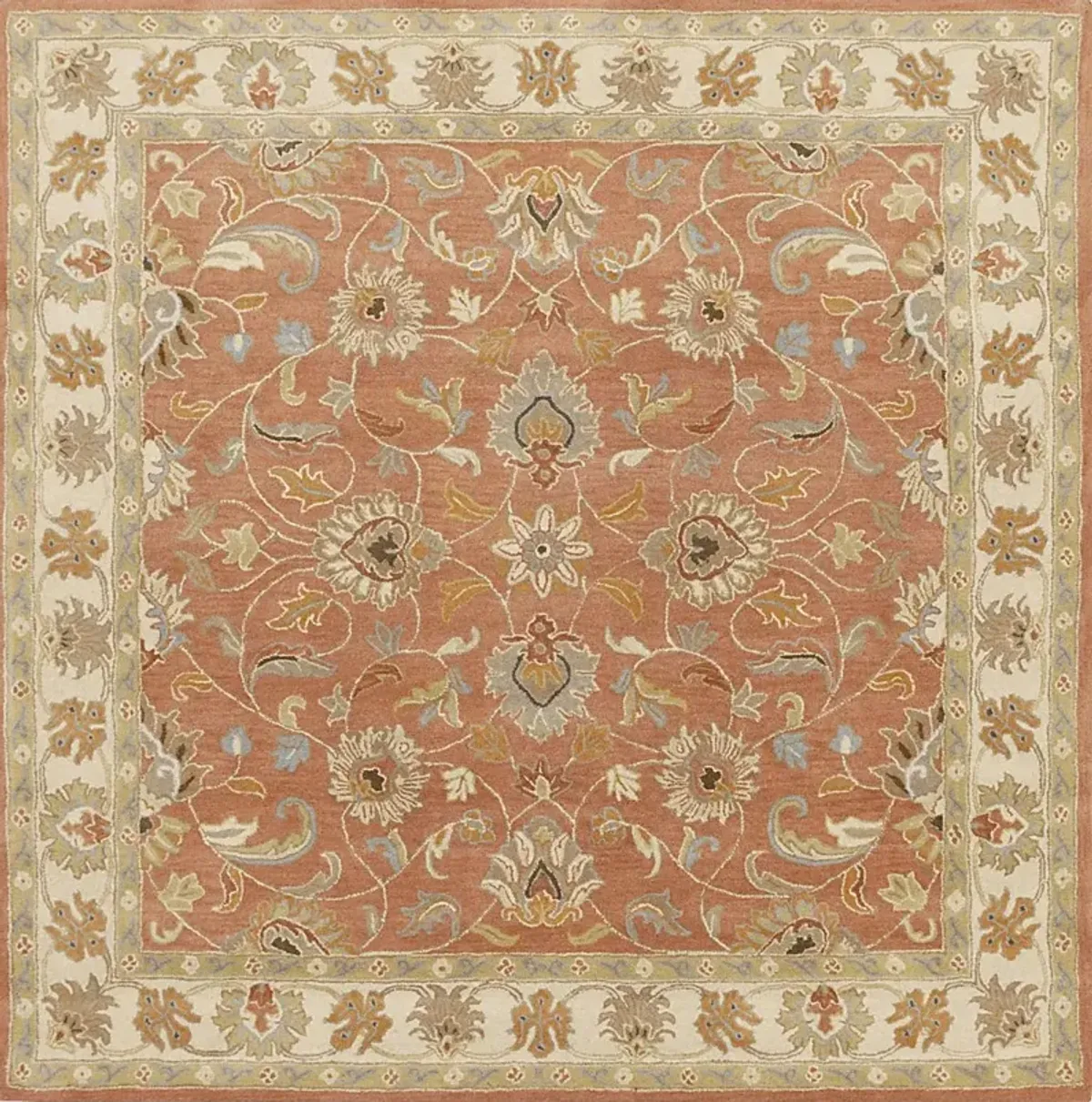 Belinera Orange 4' Square Rug