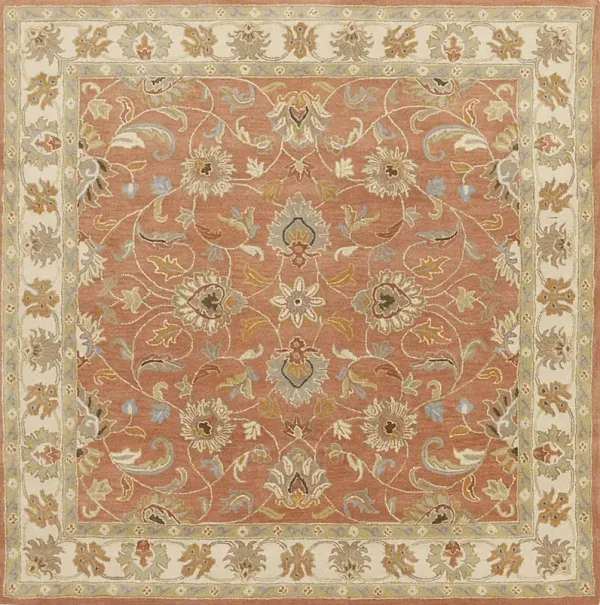 Belinera Orange 6' Square Rug