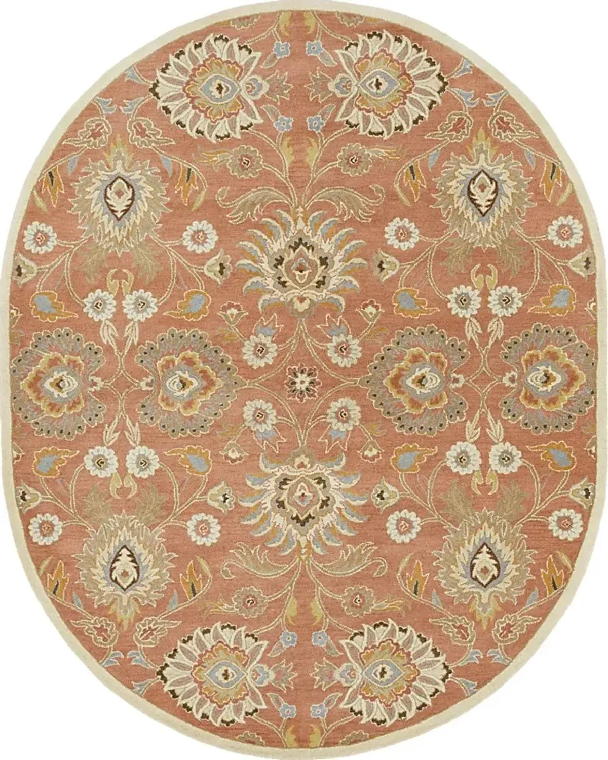 Belinera Orange 8' x 10' Oval Rug