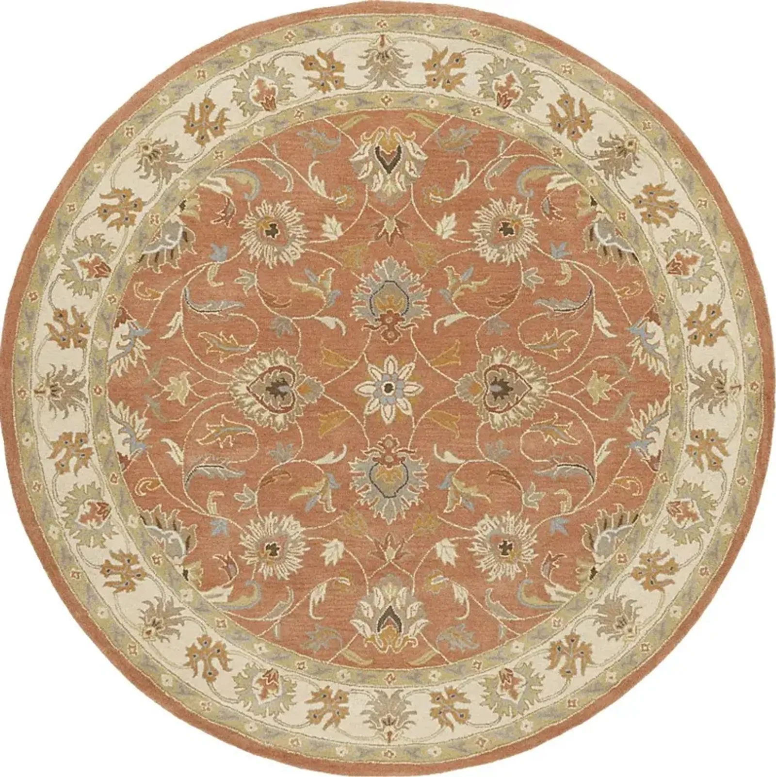 Belinera Orange 8' Round Rug