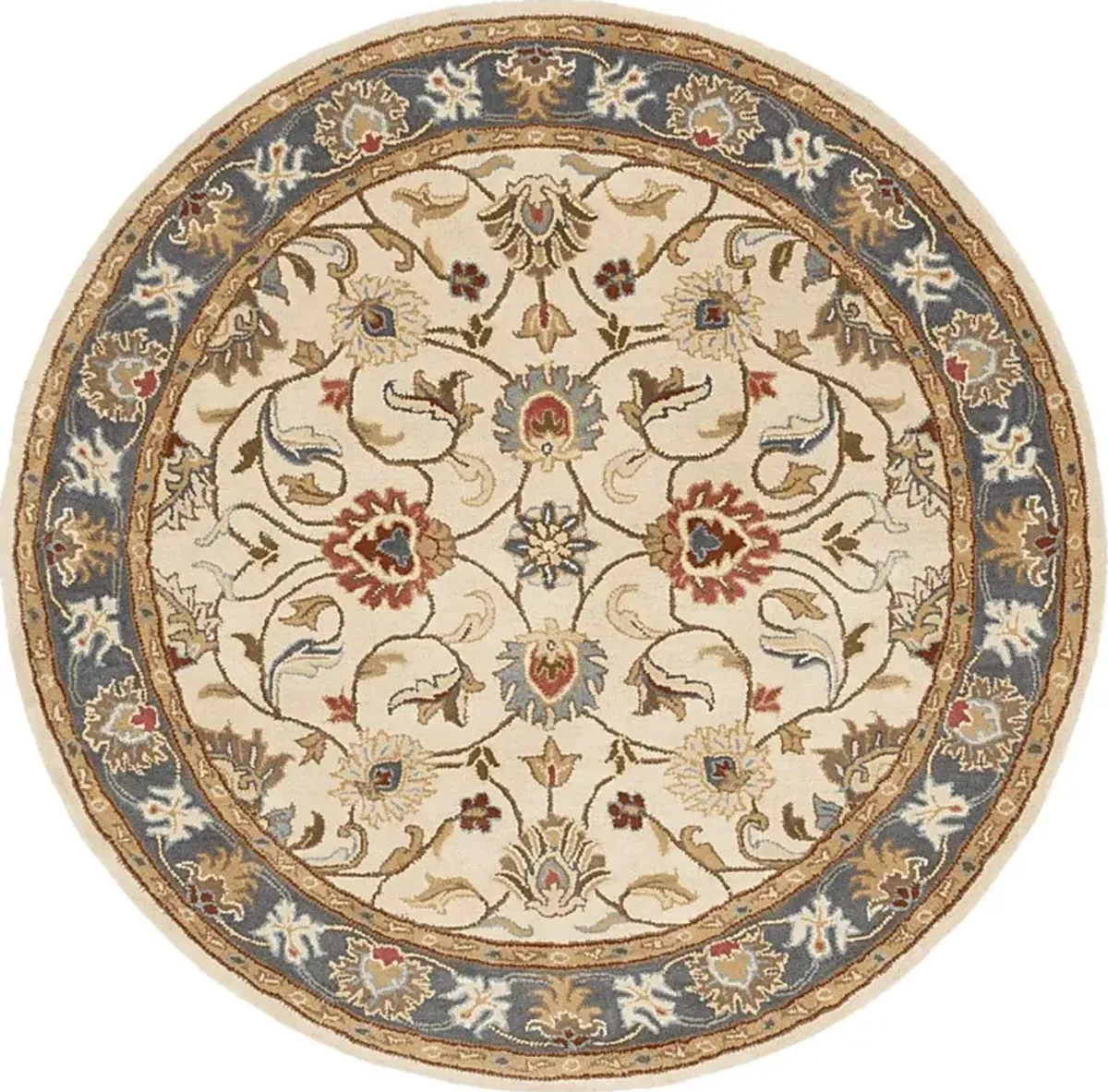 Belinera Beige 4' Round Rug