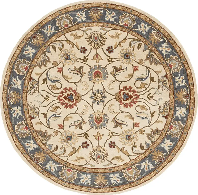 Belinera Beige 6' Round Rug