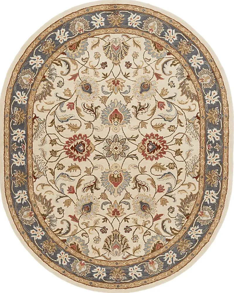 Belinera Beige 8' x 10' Oval Rug