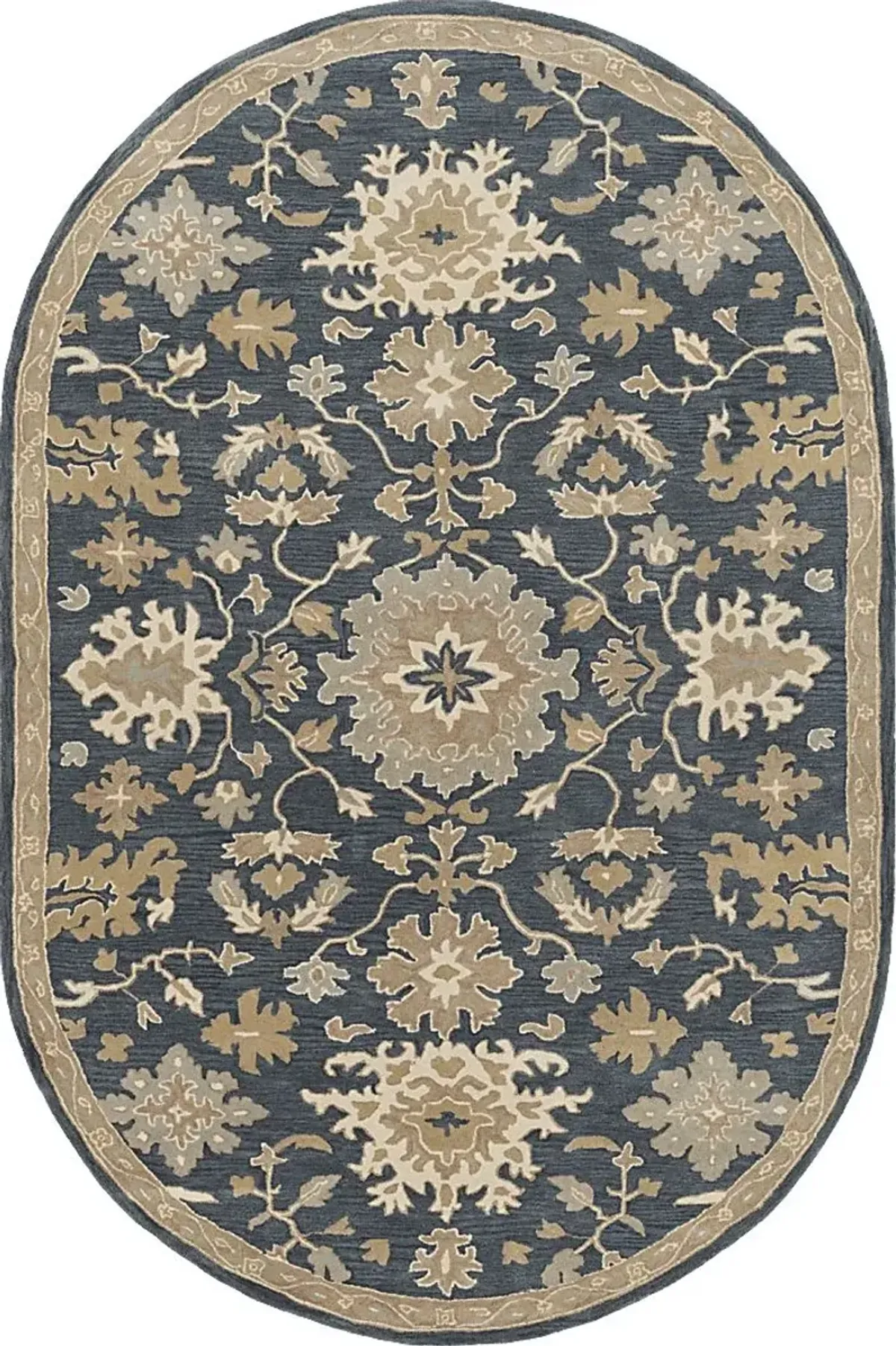 Belinera IV Navy 6' x 9' Oval Rug