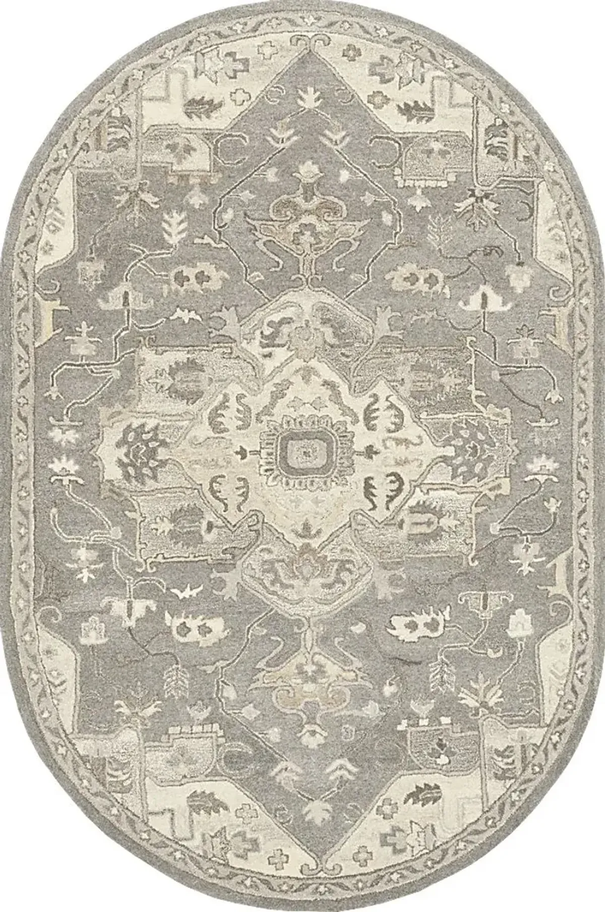 Belinera V Beige 6' x 9' Oval Rug