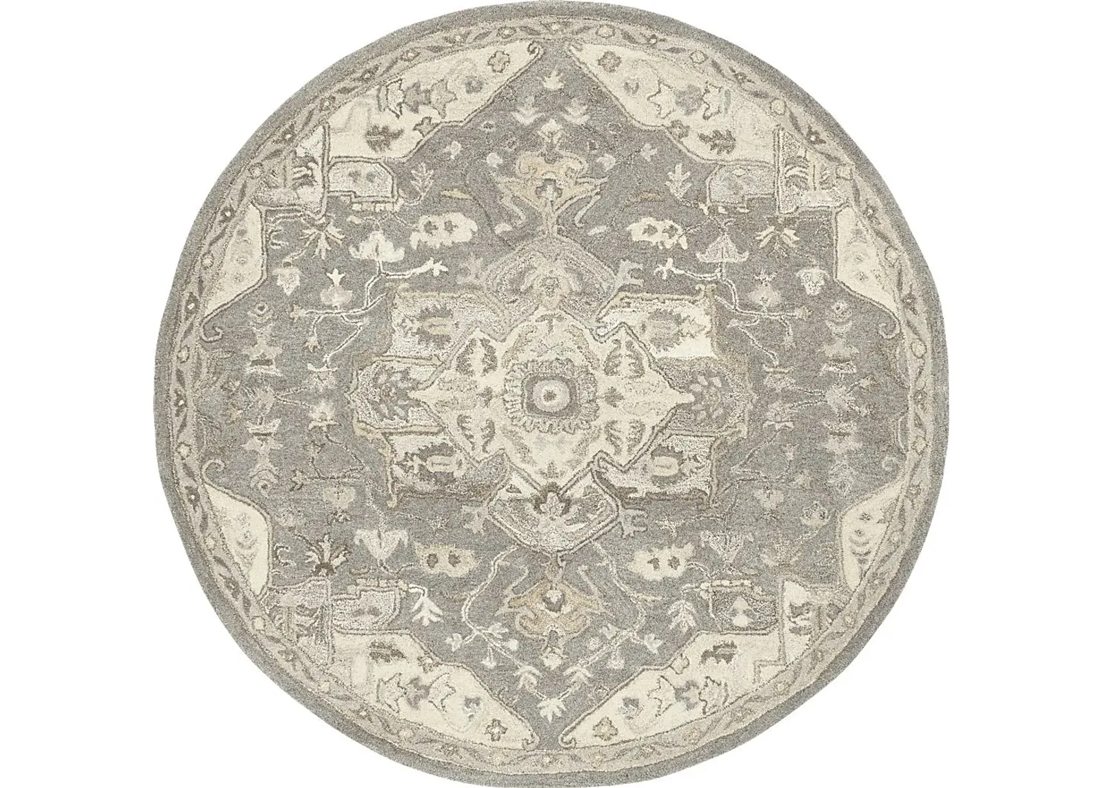 Belinera V Beige 6' Round Rug