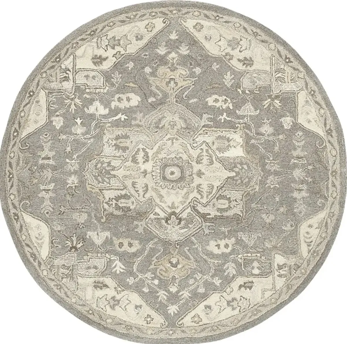 Belinera V Beige 6' Round Rug