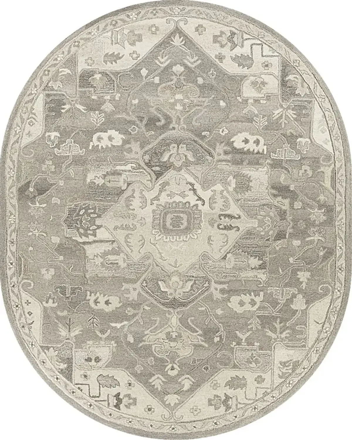 Belinera V Beige 8' x 10' Oval Rug