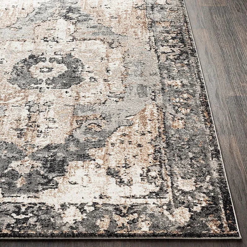 Elseina I Charcoal 5'3 Square Rug