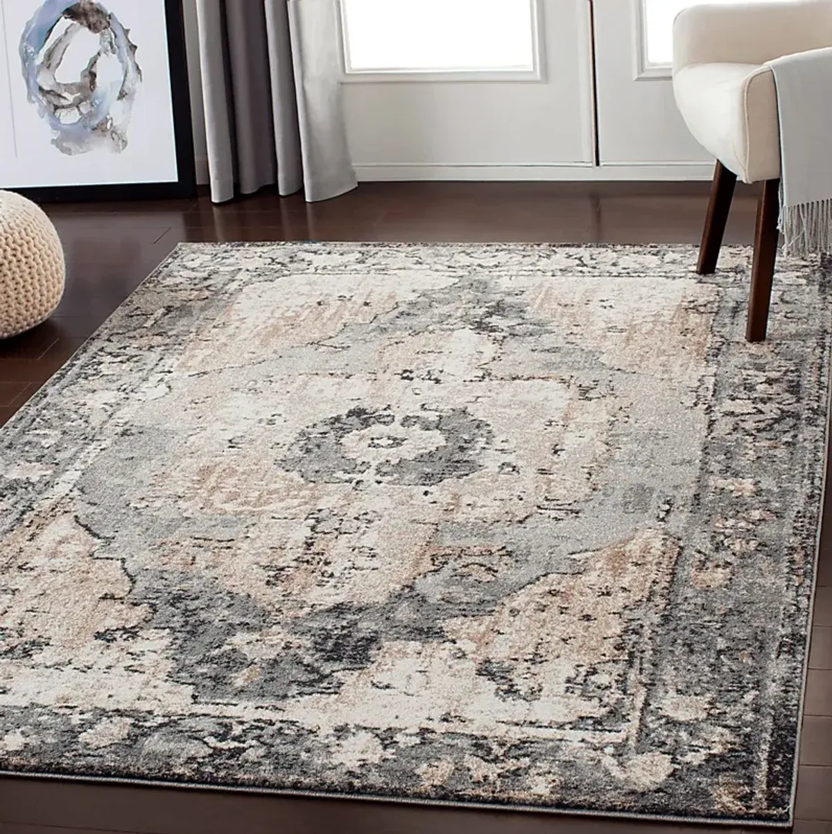 Elseina I Charcoal 6'7 x 9 Rug