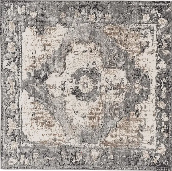 Elseina I Charcoal 6'7 Square Rug