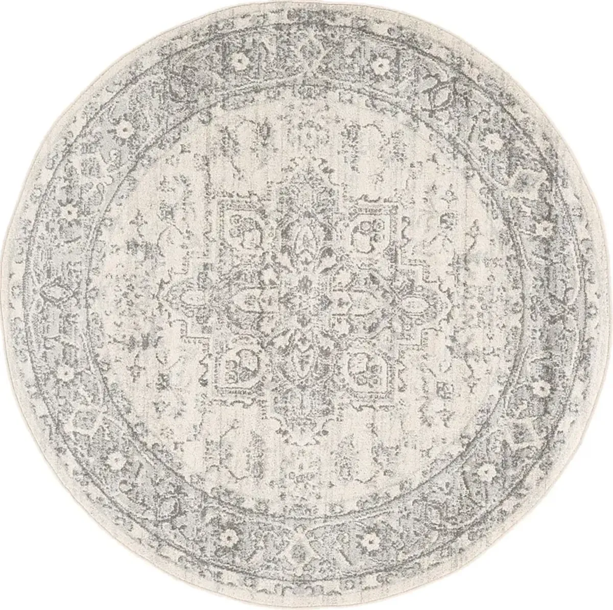 Lara Elle Gray 5'3 Round Rug