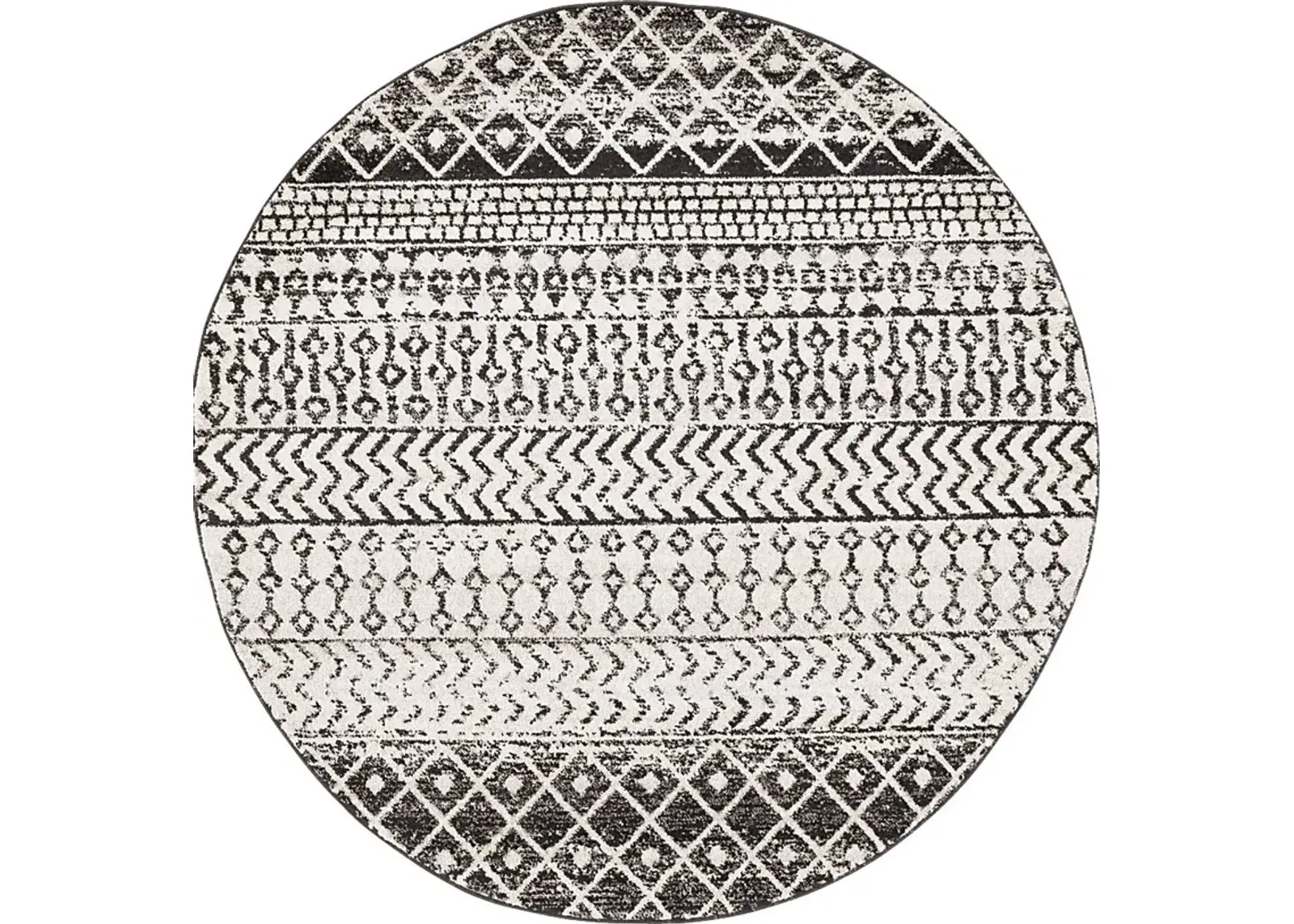 Chelsina I Gray 4' Round Rug