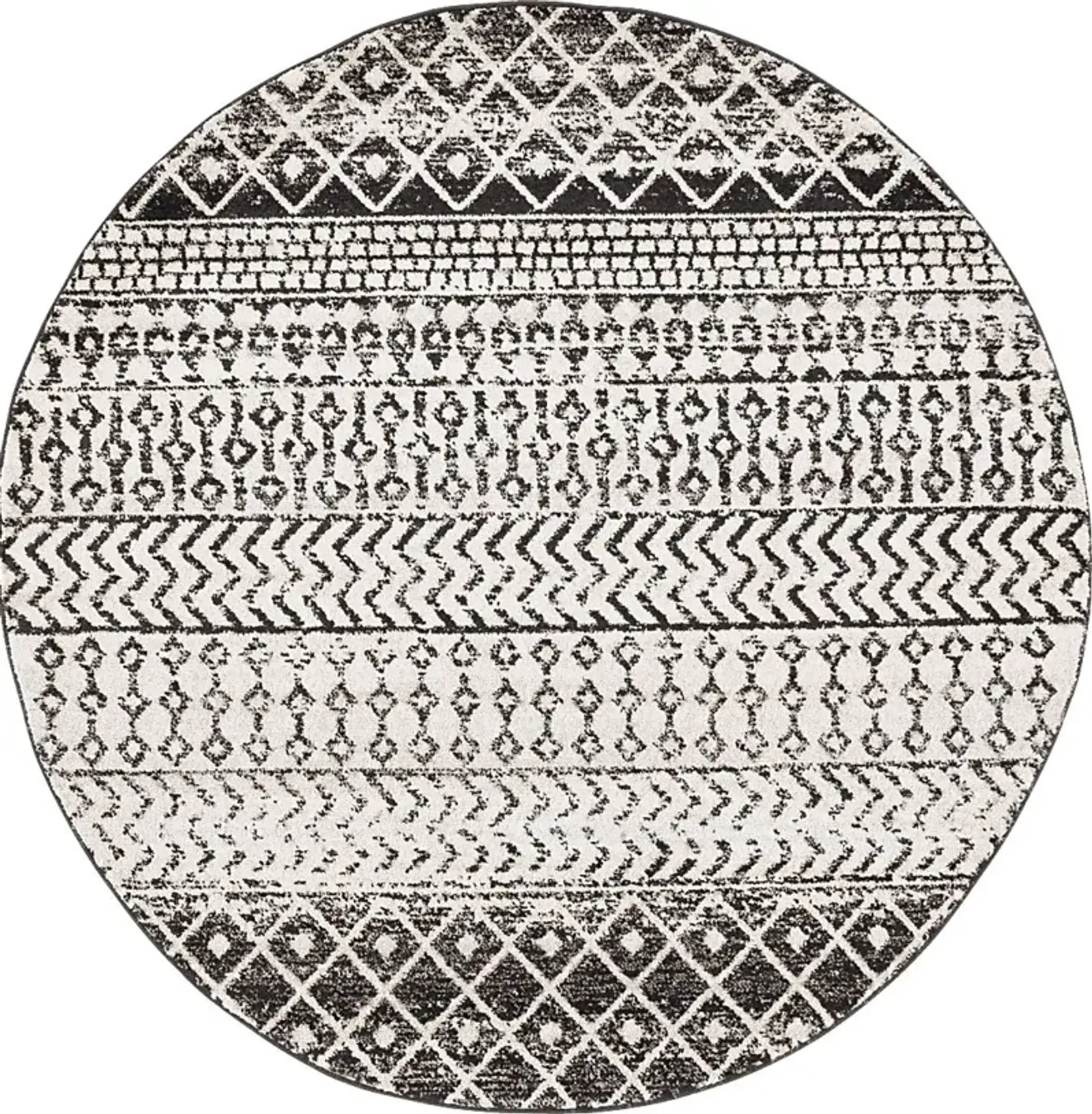 Chelsina I Gray 4' Round Rug