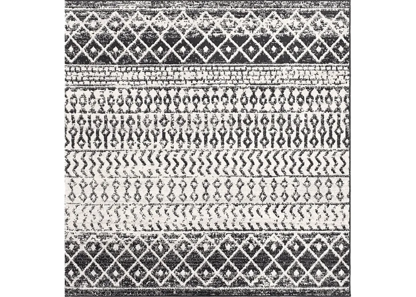 Chelsina I Gray 5' Square Rug