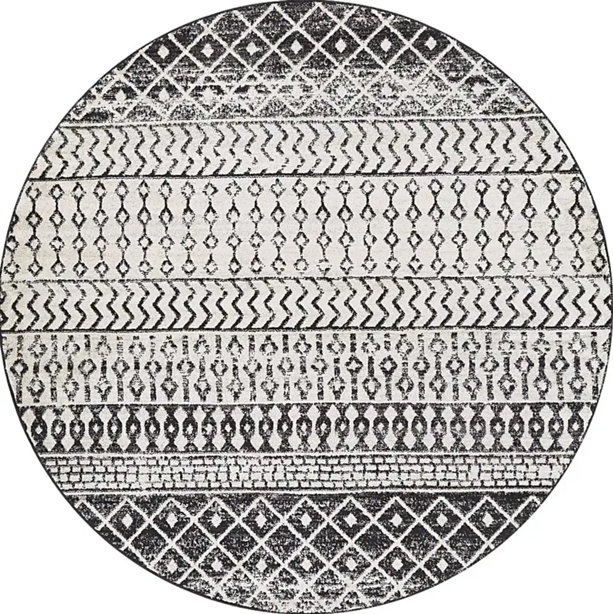 Chelsina I Gray 7'10 Round Rug