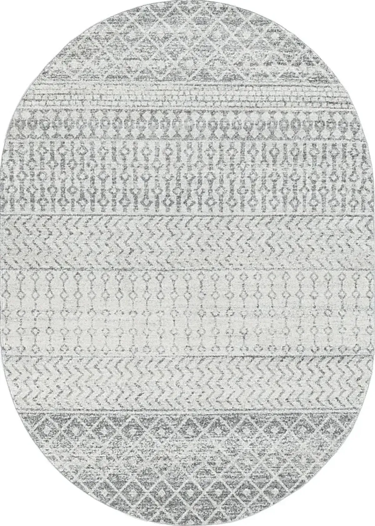 Chelsina I Light Gray 4' x 6' Oval Rug