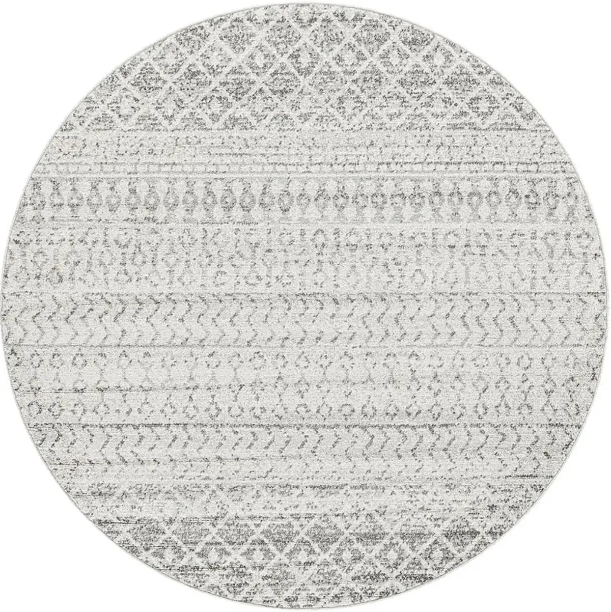 Chelsina I Light Gray 4' Round Rug