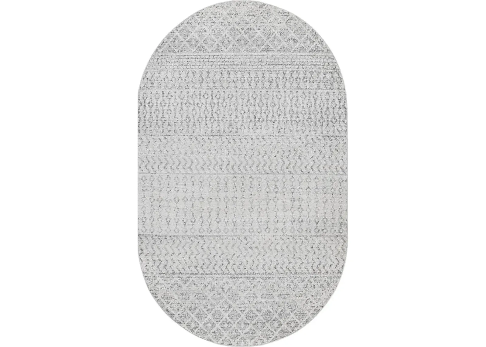 Chelsina I Light Gray 5' x 8' Oval Rug