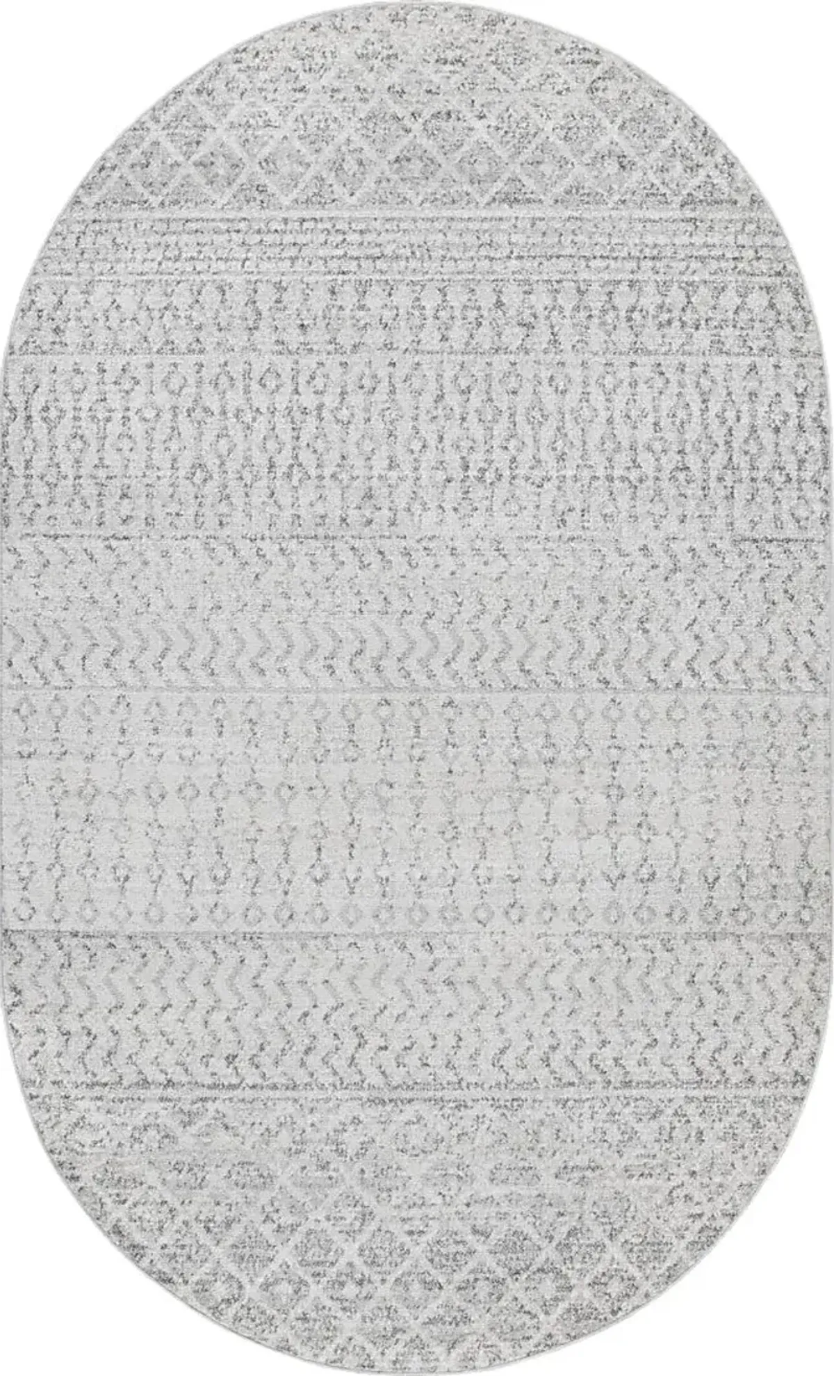 Chelsina I Light Gray 5' x 8' Oval Rug