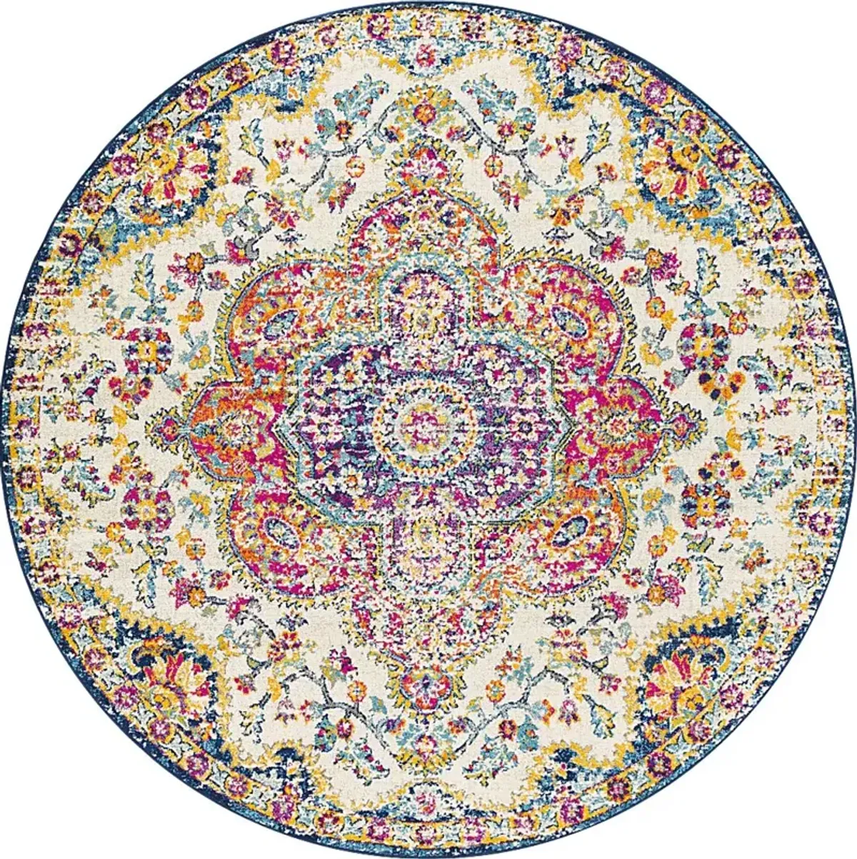 Chelsina II Multi 7'10 Round Rug