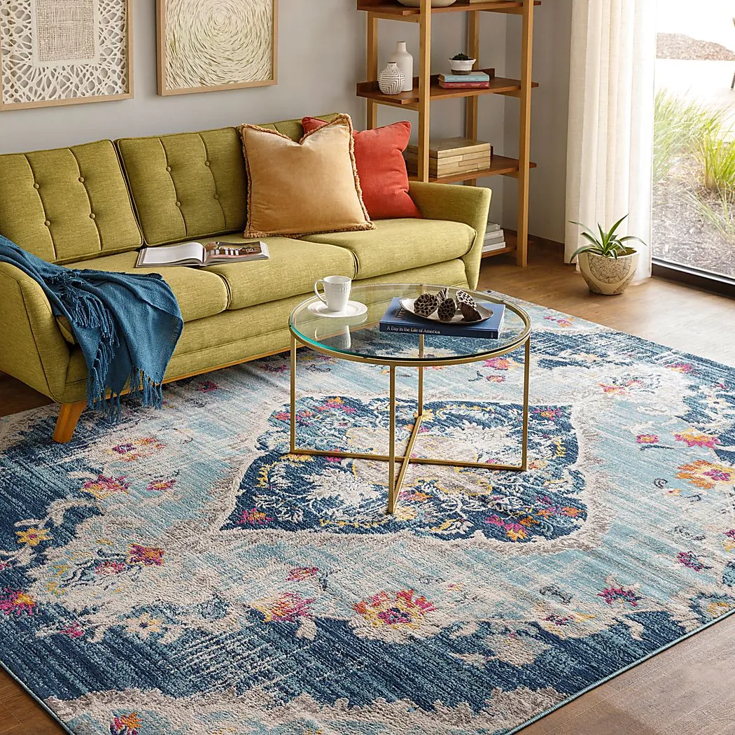 Loransa I Blue 5'3 x 7'1 Rug