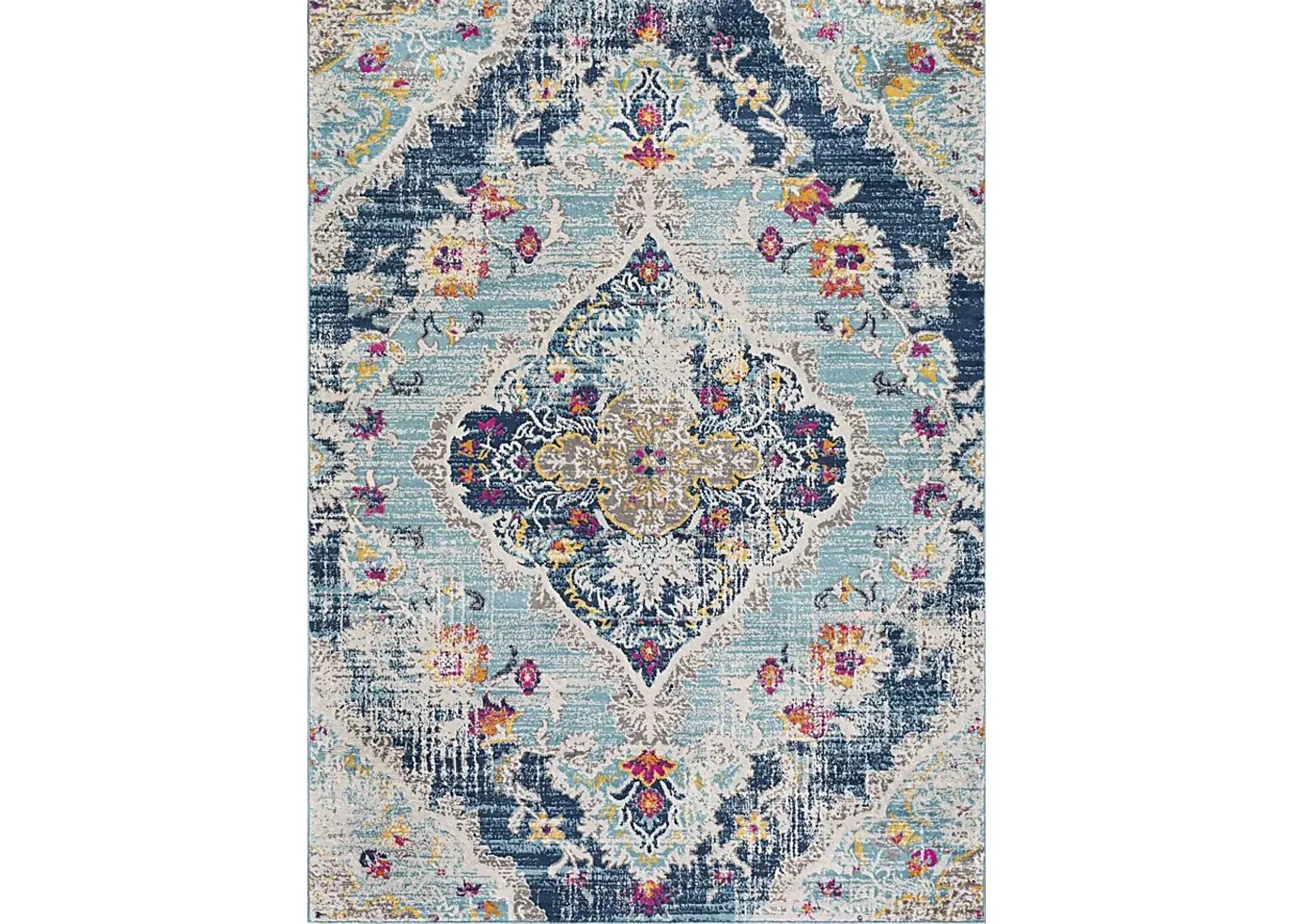 Loransa I Blue 6'7 x 9' Rug