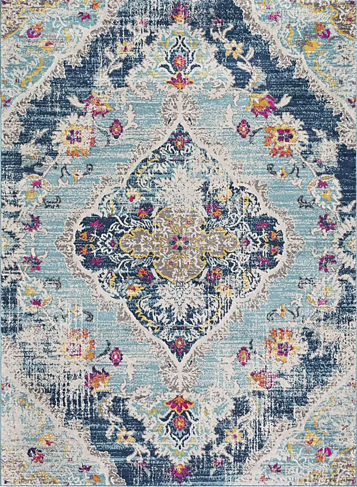 Loransa I Blue 6'7 x 9' Rug