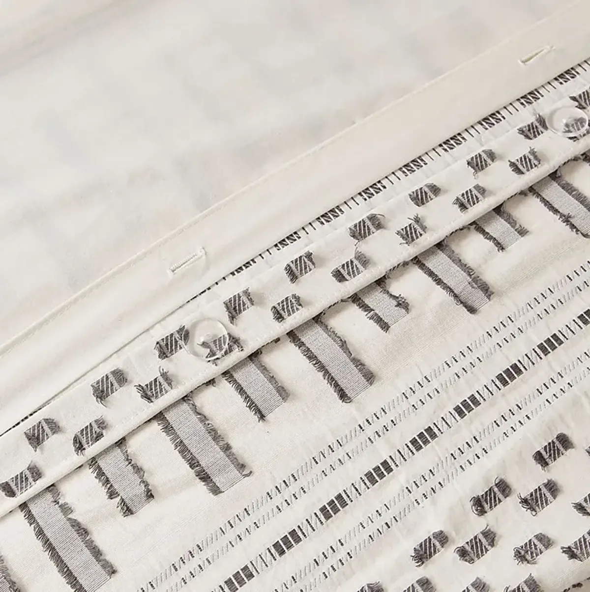 Shrader Ivory 3 Pc King/Cal King Duvet Set