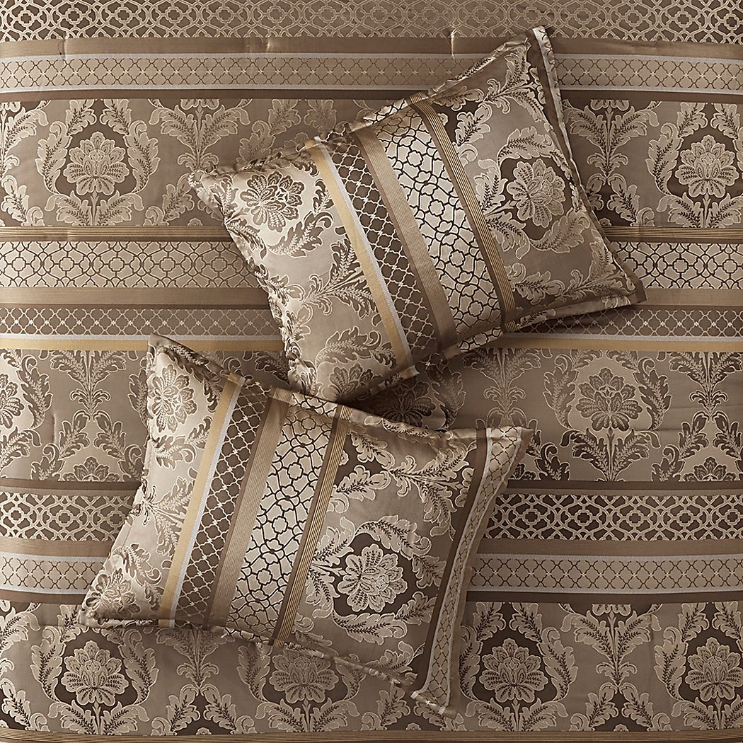 Yewell Brown 7 Pc King Comforter Set