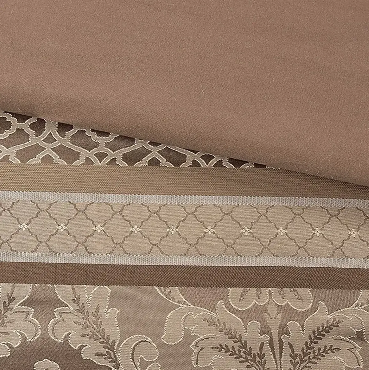 Yewell Brown 7 Pc King Comforter Set