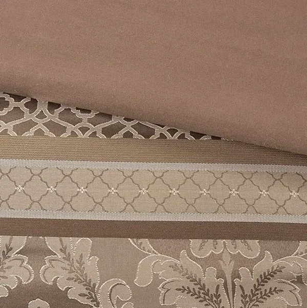 Yewell Brown 7 Pc King Comforter Set